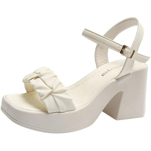 Women's Comfort Sandals - Adjustable Strap & Square-Toe Design | Comfort Thick Heel for Summer