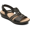 thumbnail image 1 of Women's Comfort Sandals with Cushioned Footbed | Solid color Flat Sandals for Walking, 1 of 8