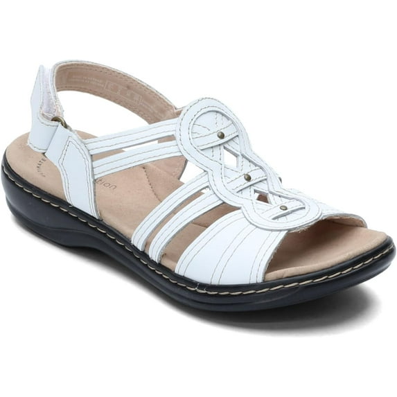 Women's Comfort Sandals with Cushioned Footbed | Solid color Flat Sandals for Walking