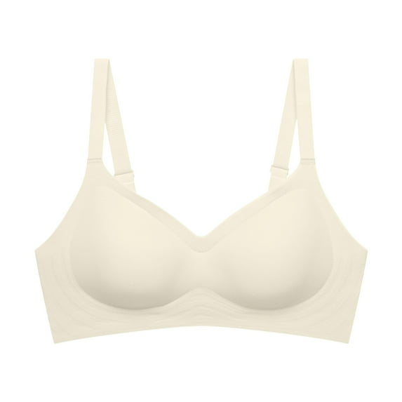 Women's Comfort Seamless Bra - Wireless, Full Coverage, V-Neck, Breathable Fabric, Regular/Plus Size, S-XXL