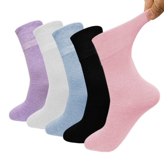 Socks for Women, PUTUO Socks Women, Comfort Cotton Socks Hiking Running Athletic Outdoor Recreation Crew Socks, 5 Pairs