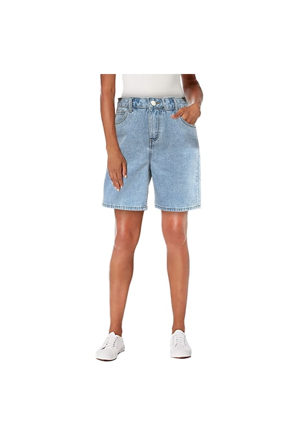 Women's Comfort Shorts High Waisted Shaped Casual Denim Shorts Knee-Length Pants Large Size Cropped Pants Trendy Jeans for Women 2024