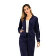 thumbnail image 1 of Women's Comfort Soft Open Sport Jacket Sweatcoats Running Lounge Pants with Pockets with Hood for Sports Yoga, 1 of 7