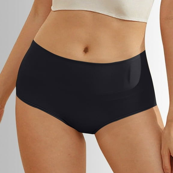 Women's Comfort Solid Color Leak Proof Menstrual Underwear Panties Seamless Non Latex Waist Trainer for Women Nylon Granny Panties plus Size Maternity Underwear under Bump Womens Bikini Panties