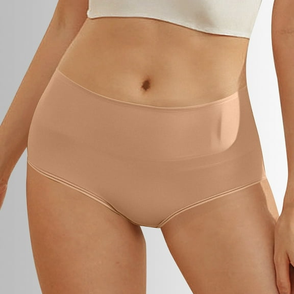 Women's Comfort Solid Color Leak Proof Menstrual Underwear Panties Seamless Non Latex Waist Trainer for Women Nylon Granny Panties plus Size Maternity Underwear under Bump Womens Bikini Panties