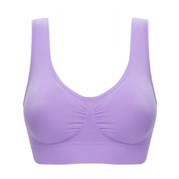 Women's Comfort Sports Bra Low-Impact Activity Sleep Bras with Removable Pads