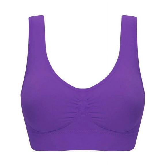 Women's Comfort Sports Bra Low-Impact Activity Sleep Bras with Removable Pads