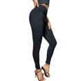 thumbnail image 1 of Women's Comfort Stretchy Slim Skinny High Rise Black Pants, 1 of 5