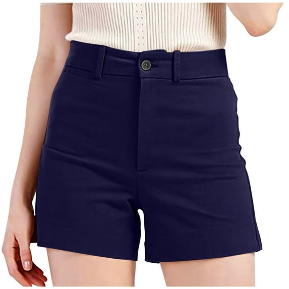 Women's Comfort Tailored Stretch 5 inch Twill Short Trendy Slim Fit Hiking Shorts Casual Chino Bermuda Athletic Short
