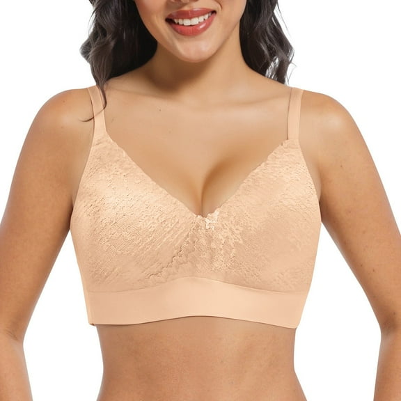 Women's Comfort Thin Up Bra with Breathable Latex Underwire for All Day Support