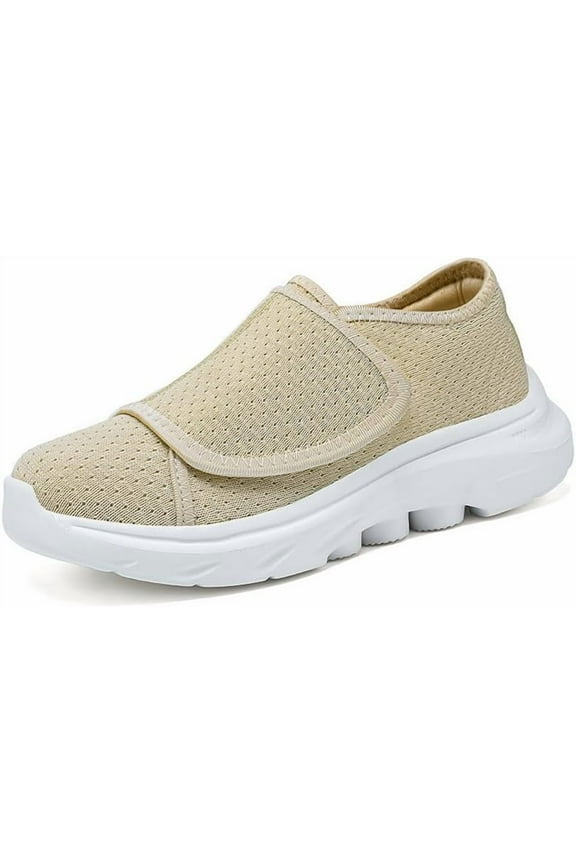 Women's Comfort Walking Shoes - Adjustable Slip-On Design for Easy Wear | Wide Fit with Soft Sole Everyday Comfort