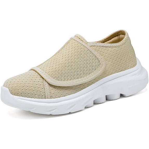 Women's Comfort Walking Shoes - Adjustable Slip-On Design for Easy Wear | Wide Fit with Soft Sole Everyday Comfort