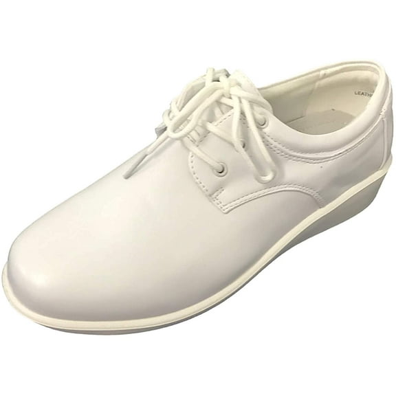Women's Comfort Work Shoes Leather Lined Lace up Nurse Hotel Medical Work Oxfords