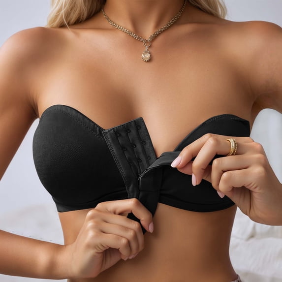 Women's Comfortable And Stylish Front Closure Bra With Multiple Of Hooks For Everyday Wear