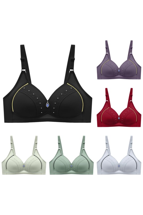 Women's Comfortable And Transparent Shoulder Strap Cordless Backless Spongeless with Convertible Shoulder Straps Strapless Bra