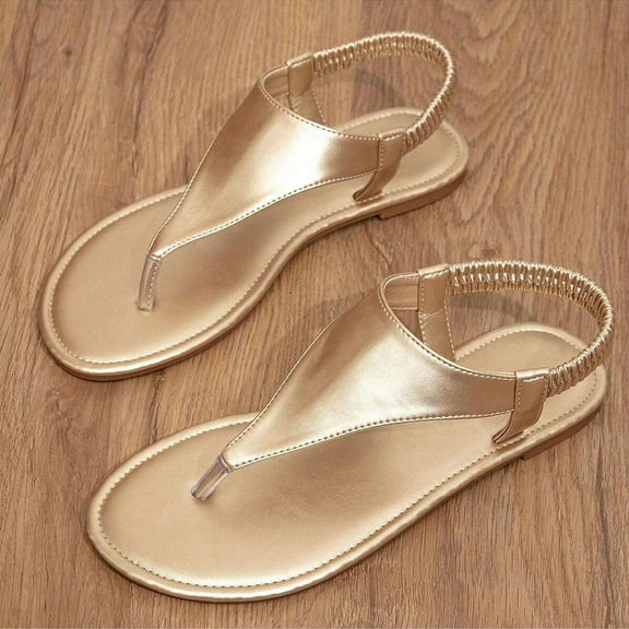 Women’s Comfortable Beach Sandals with Elastic Ankle and Toe Strap – Perfect for Summer Casual Wear