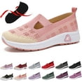 thumbnail image 1 of Women's Comfortable Breathable Knitted Sneakers,Women's Cut-Out Sneakers, Lightweight Outdoor Casual Orthopedic Breathable Soft Slip On Flat Shoes, 1 of 3