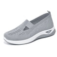 thumbnail image 1 of Women's Comfortable Breathable Knitted Sneakers,Women's Cut-Out Sneakers, Lightweight Outdoor Casual  Breathable Soft Slip On Flat Shoes, 1 of 8