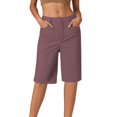 thumbnail image 1 of Women's Comfortable Casual Straight High Elastic Twill Five Eighths Leggings, 1 of 2