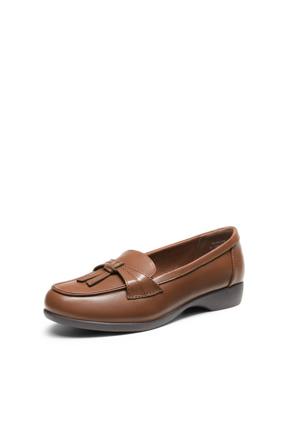 Women's Comfortable Dressy Slip-on Loafers Business Casual Work Shoes Office, Arch Support Round Toe Flats Shoes