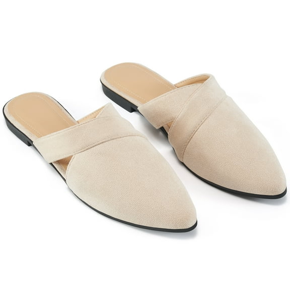 Women's Comfortable Fashion Elastic Ankle Straps Flats Shoes Office Flats Shoes Pointed Toe