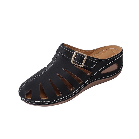Women's Comfortable Flat Sandals Dressy Summer Sandal Closed Toe Fisherman Sandals Hollow Out Breathable Shoes