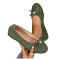 thumbnail image 1 of Women's Comfortable Flats Round Toe Flat Shoes for Women Bow Dressy Flats Shoes with Arch Support Insole Office Flats for Work, Party, Date, 1 of 9