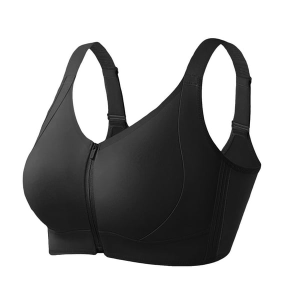 Women's Comfortable Front Closure Zip Up Bra For Everyday Wear Relaxing Home Leisure Activities Seamless Support Soft Stretchy Fabric Compression Bra for Women Backless Bra Bras Wireless Sports Bras