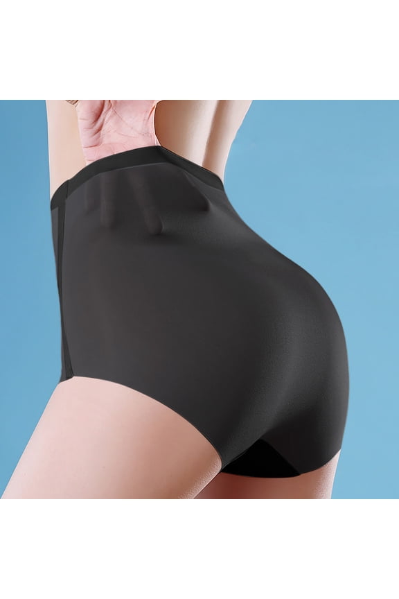 Women's Comfortable High Waist Abdominal Contraction Strong Shaping Postpartum Traceless Ice Silk Shaping And Lifting Underwear Womens Underwear No Show Underwear Women Boy Shorts Remote Panties for