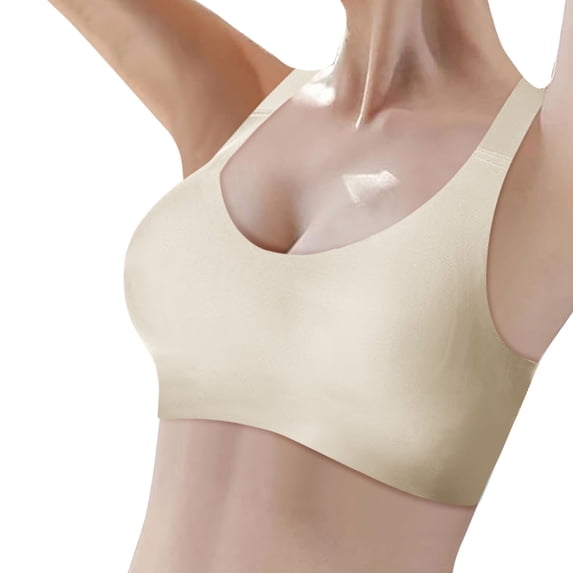 Women's Comfortable Large Thin Bra - No Steel Ring, Side Support, Beauty Back Design, Breathable for All Seasons