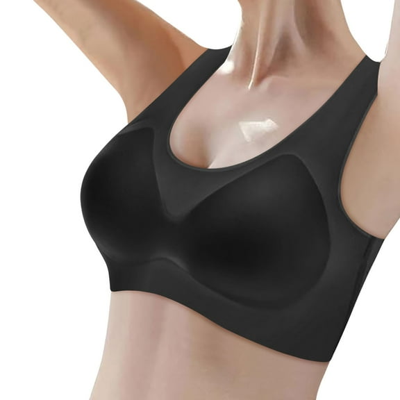 Women's Comfortable Large Thin Sagging Side Beauty Back Shining No Steel Ring Wrapping Bra Sports Bra Medium Strapless Bra for plus Size Women 2 Cup Push up Bra Bras for Women 36c Sports Bra with Non