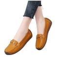 thumbnail image 1 of Women's Comfortable Leather Loafers Lightweight Non Slip Driving Mocs Walking Shoes Cute Business Casual Dress Shoes Work Flats, 1 of 4