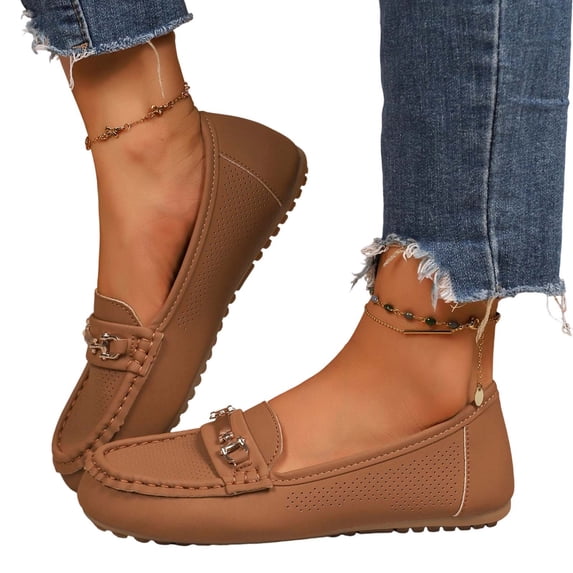 Women's Comfortable Lightweight Loafers Slip Ons Walking Shoes Business Casual Dress Shoes Breathable Work Flats for Women Flat Soft Sole Shoes