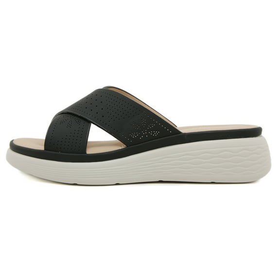 Women's Comfortable Lightweight Non-Slip Casual Fashion Sporty Thick Sole Slide Sandals