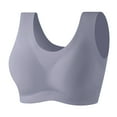 thumbnail image 1 of Women's Comfortable No Steel Ring Bra Traceless Sports Tank Top Thin Middle Aged Mom Large Bra Grey XL, 1 of 4