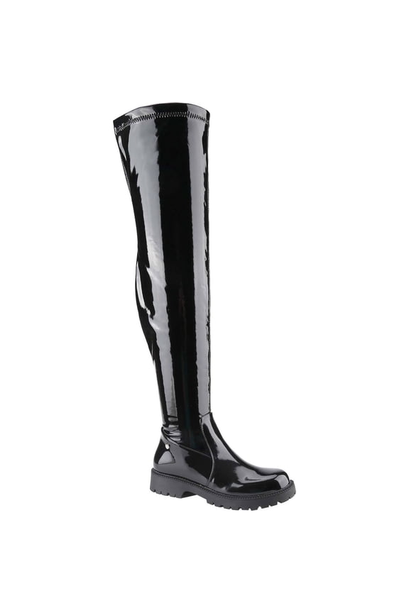 Women's Comfortable Over The Knee Thigh High Chunky Heel Boots Long Stretch Sexy Fall Winter Boot