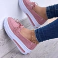 thumbnail image 1 of Women's Comfortable Plain Suede Sneakers Walking Work Loafers Casual Shoes, 1 of 2
