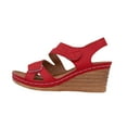 thumbnail image 1 of Women's Comfortable Platform Wedges Sandals Low Wedge Sandals Ankle Strap Heel Sandal Summer Wedding Walking Shoes Red Women Sandal, 1 of 9