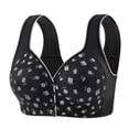 thumbnail image 1 of Women's Comfortable Plus Size Front Button Wireless Wide Shoulder Straps Style Daily Bra For Comfort, 1 of 2