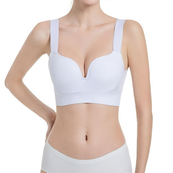 Women's Comfortable Seamless Full Coverage Wireless Bra - Soft Support Plus Size Underwear for Daily Yoga and Sleep