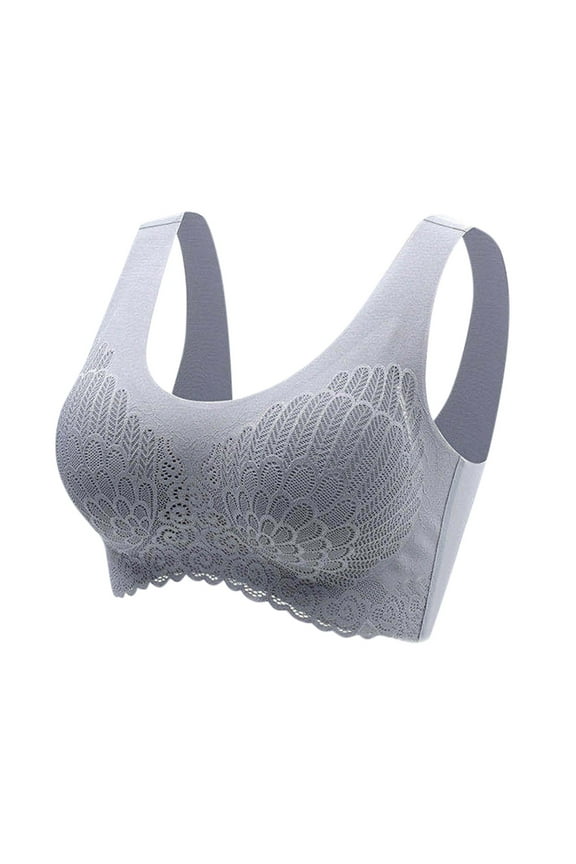 Women's Comfortable Seamless Sleep Bra Soft Latex Support Traceless Design Heart Shaped Back Support for Relaxation