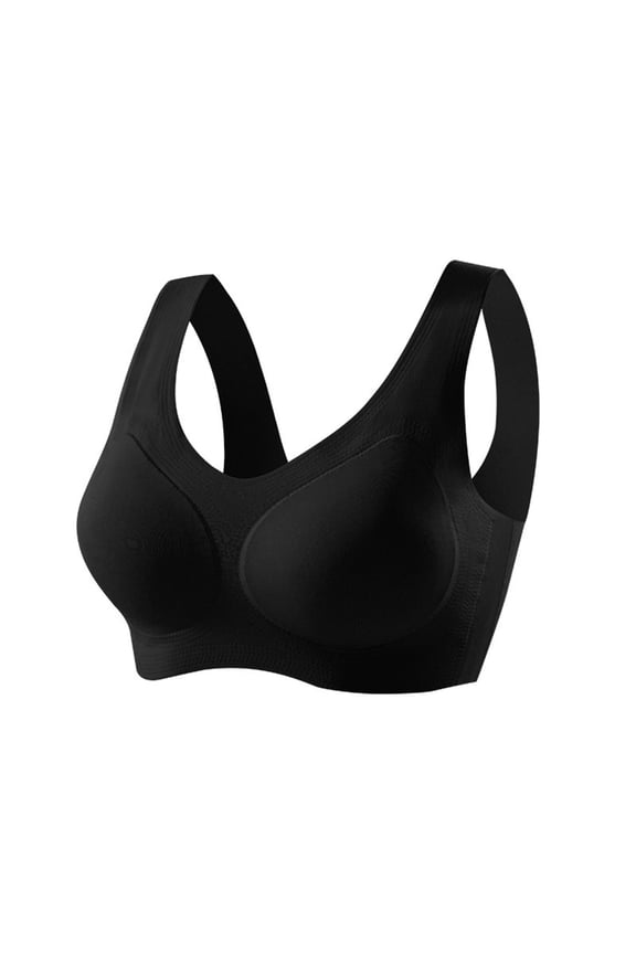 Women's Comfortable Seamless T-Shirt Bra, Wireless Pullover Full Cup Bralette, No Underwire Support Lingerie