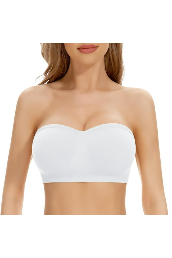 Women's Comfortable Sexy Strapless Bra - Non- Wrap, Nylon Spandex, S-XXL Sizes, 36A-44B Cups, Casual/Sexy Occasion