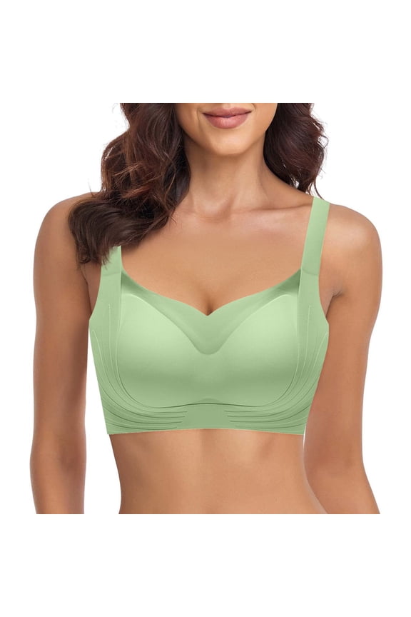 Women's Comfortable Sexy And Traceless Chest Gathered Without Steel Rings Soft Support Collar Closure Anti Drop Bra, Bras for High Neck Tops, Bras with Cross Back Design, Bras for Wide Shoulders