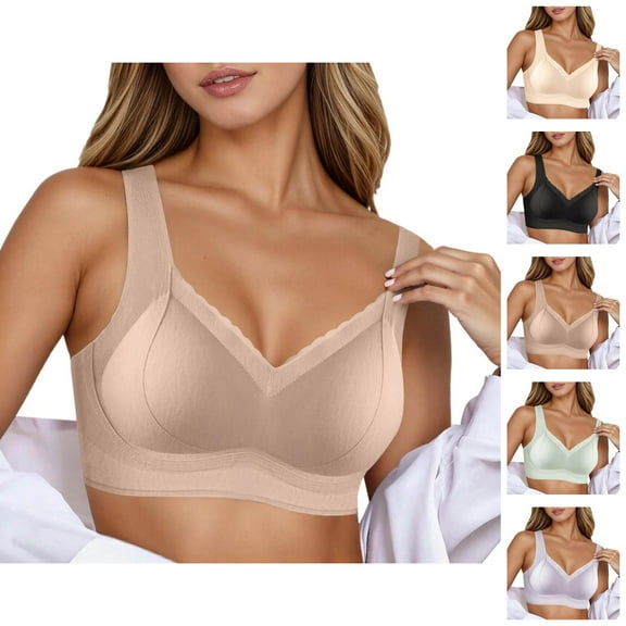 Women's Comfortable Support Bra Soft Wireless T Shirt Underwear Seamless Full Coverage Everyday Wear Full Coverage Bras For Women