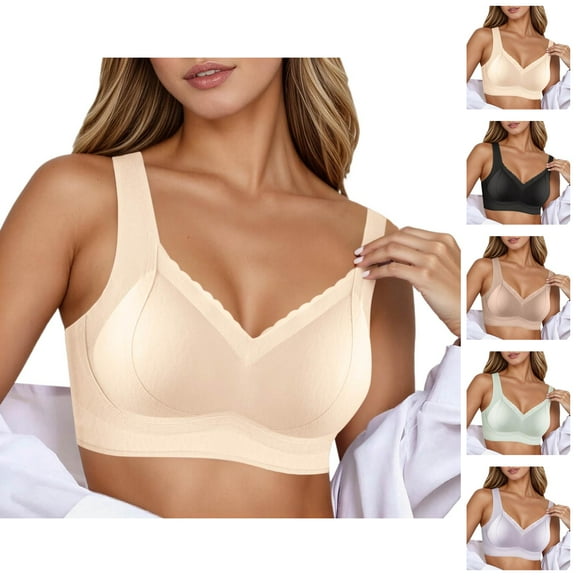 Women's Comfortable Support Bra Soft Wireless T Shirt Underwear Seamless Full Coverage Everyday Wear Womens Bras Wireless