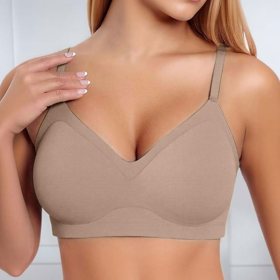 Women's Comfortable Supportive Everyday Bra For Home And Leisure With 4 3 Hook Design Pure Color Seamless Underwear T Back Sports Bras for Women Womens Bras Underwire Running Sports Bras Sports Bras