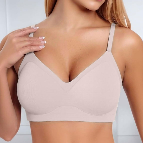 Women's Comfortable Supportive Everyday Bra For Home And Leisure With 4 3 Hook Design Pure Color Seamless Underwear T Back Sports Bras for Women Womens Bras Underwire Running Sports Bras Sports Bras