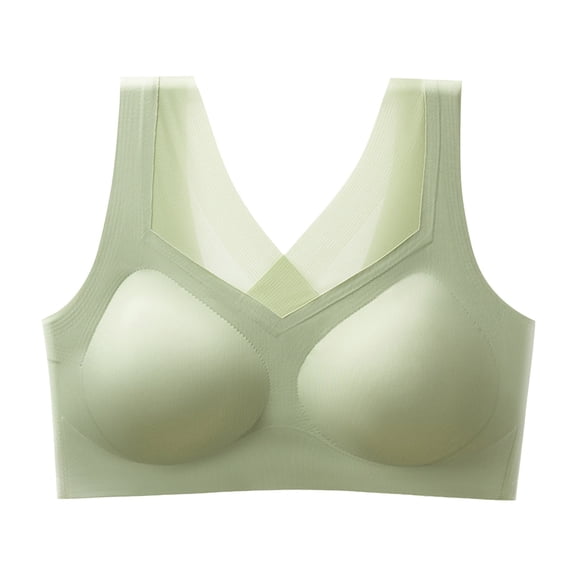 Women's Comfortable Supportive Wireless Bra for Large with Side Coverage and Shining Back Design