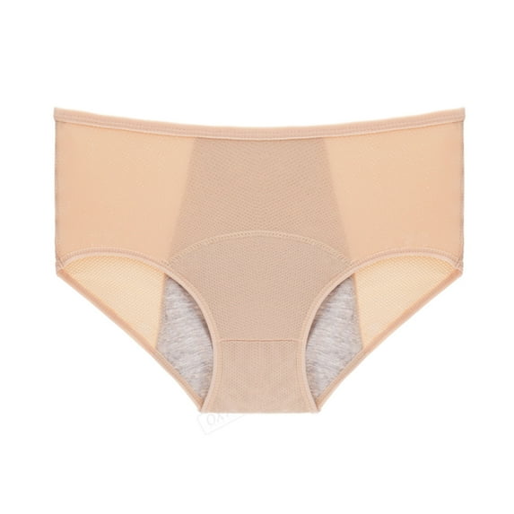 Women's Comfortable Thickened Lining to Side Leakage Large Waist Underwear High Leg Brief Panties for Women Cotton Underwear for Women Khaki 5XL